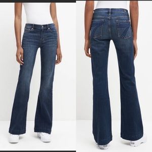 7FAMK SZ 27 Dojo Mid Rise Flare Jeans